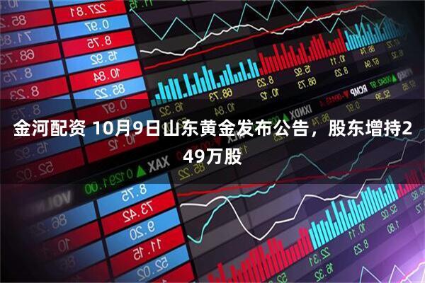 金河配资 10月9日山东黄金发布公告，股东增持249万股